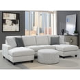 thumbnail image 1 of Round Ottoman | Contemporary Home Addition, No Assembly | Engineered Wood with Foam | Easy - to - Maintain Design, 1 of 2