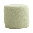 thumbnail image 1 of Round Ottoman Foot Rest Stool Footstool Bench Seat Chair Small Cylinder Stool Sofa Tea Stool for Office, Bedroom, Nursery, Apartment green, 1 of 8