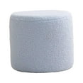 thumbnail image 1 of Round Ottoman Foot Rest Stool Non Slip Footstool Bench Padded Seat Decorative Sofa Stool for Sturdy Room, Living Room, Apartment, Bedside blue, 1 of 9