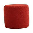 thumbnail image 1 of Round Ottoman Foot Rest Stool Non Slip Footstool Bench Padded Seat Decorative Sofa Stool for Sturdy Room, Living Room, Apartment, Bedside red, 1 of 9