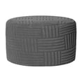 thumbnail image 1 of Round Ottoman Slipcover Footstool Furniture Protector Soft Stretch Material for Bedroom Living Room, 1 of 9