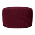 thumbnail image 1 of Round Ottoman Slipcover Footstool Protector Stretch Fabric Cover for Living Room and Bedroom Decor, 1 of 8