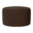 thumbnail image 1 of Round Ottoman Slipcover Stretch Ottoman Cover Footstool Protector Soft Polyester for Living Room Bedroom, 1 of 9