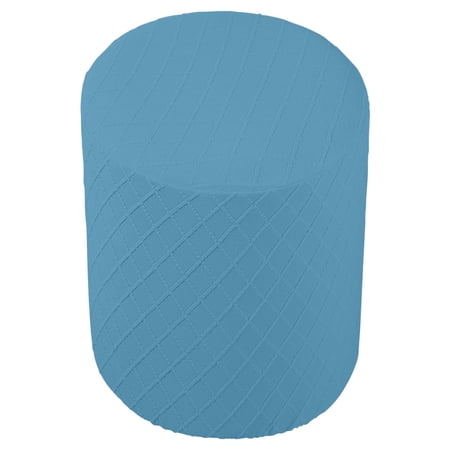 Round Ottoman Slipcovers Foot Rest Sofa Cover Chair Cover Machine Washable Blue
