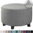 Round Ottoman Storage Cover Folding Stool Covers Furniture Protector