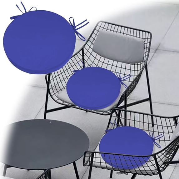 Round Outdoor Chair Cushion - Removable Machine Washable Cushions for Terrace Furniture - Versatile and Comfortable Seating Solution with Stainless Steel Specifications
