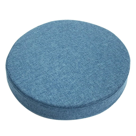 Round Outdoor Chair Cushions, Patio Chair Cushions 14"x14"x2", Light Density Memory Foam Soft and Supportive, Waterproof Patio Chair Cushion with Adjustable Ties for Garden Sofa Couch