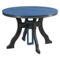 thumbnail image 1 of Round Outdoor Dining Table 48" Blue Resin Tabletop with Black Base, 1 of 1