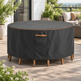 Seasonal Rounds Round Outdoor Pationiture Cover Heavy Duty 600d Waterproof For Table ...