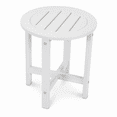 thumbnail image 1 of Round Outdoor Side Table, Patio Garden Stool Coffee End Table Nightstand for Small Spaces, Living Room, Front Porch, Poolside, 1 of 10