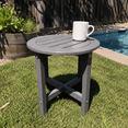 thumbnail image 1 of Round Outdoor Side Table, Patio Garden Stool Coffee End Table Nightstand for Small Spaces, Living Room, Front Porch, Poolside, 1 of 8