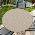 thumbnail image 1 of Round Outdoor Tablecloth Fits 46"-50" Round Table, 52Inch Elastic Edge Washable Polyester Table Cover for Party Picnic Camping Outdoor Indoor Decor, 1 of 4