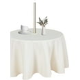 thumbnail image 1 of Round Outdoor Tablecloth with Umbrella Hole and Zipper, 60 Inch Beige, Washable Waterproof Table Cloth Spill Proof Wrinkle Free Table Cover for Patio Spring Summer Picnic, 1 of 6