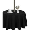 thumbnail image 1 of Round Outdoor Tablecloth with Umbrella Hole and Zipper, 60 Inch Black, Washable Waterproof Table Cloth Spill Proof Wrinkle Free Table Cover for Patio Spring Summer Picnic, 1 of 5