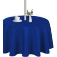 thumbnail image 1 of Round Outdoor Tablecloth with Umbrella Hole and Zipper, 60 Inch Blue, Washable Waterproof Table Cloth Spill Proof Wrinkle Free Table Cover for Patio Spring Summer Picnic, 1 of 6