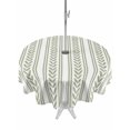 thumbnail image 1 of Round Outdoor Tablecloth with Umbrella Hole and Zipper 60 Inch, Sage Green Botanical Waterproof Patio Table Cloth, Modern Farmhouse Striped Washable Picnic Table Cover for Camping Dining, 1 of 7