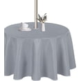 thumbnail image 1 of Round Outdoor Tablecloth with Umbrella Hole and Zipper, 60 Inch Silver, Washable Waterproof Table Cloth Spill Proof Wrinkle Free Table Cover for Patio Spring Summer Picnic, 1 of 6
