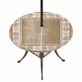thumbnail image 1 of Round Outdoor Tablecloth with Umbrella Hole and Zipper, Brown Beach Coastal Tablecloth with Elastic Waterproof, Summer Nautical Starfish Shell Coral Vintage Patio Table Covers for 36" - 44" Tables, 1 of 9