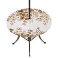 thumbnail image 1 of Round Outdoor Tablecloth with Umbrella Hole and Zipper, Brown Eucalyptus Leaves Tablecloth with Elastic Waterproof, Spring Summer Botanical Patio Table Covers for 55" - 60" Picnic Pool Tables, 1 of 9