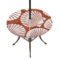 thumbnail image 1 of Round Outdoor Tablecloth with Umbrella Hole and Zipper, Burnt Orange Scallop Coastal Tablecloth with Elastic Waterproof, Summer Beach Nautical Patio Table Covers for 55" - 60" Picnic Pool Tables, 1 of 9
