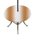 thumbnail image 1 of Round Outdoor Tablecloth with Umbrella Hole and Zipper, Burnt Orange White Ombre Fitted Table Cover with Elastic for 55-60 Inch, Modern Abstract Art Farmhouse Gradient Waterproof Patio Tablecoths, 1 of 9