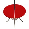 thumbnail image 1 of Round Outdoor Tablecloth with Umbrella Hole and Zipper, Christmas Red Fitted Table Cover with Elastic Edge for 45-54 Inch, Modern Simple Xmas Red Backdrop Waterproof Patio Tablecoths for Picnic, 1 of 9