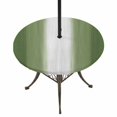 thumbnail image 1 of Round Outdoor Tablecloth with Umbrella Hole and Zipper, Dark Green Striped Fitted Table Cover with Elastic Edge for 55-60 Inch, Green White Ombre Farmhouse Gradient Waterproof Patio Tablecoths, 1 of 9