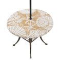 thumbnail image 1 of Round Outdoor Tablecloth with Umbrella Hole and Zipper, Light Brown Starfish Coastal Tablecloth with Elastic Waterproof, Summer Coral Shell Beach Nautical Patio Table Covers for 31" - 35" Tables, 1 of 9