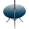 thumbnail image 1 of Round Outdoor Tablecloth with Umbrella Hole and Zipper, Navy Blue Ombre Tablecloth with Elastic Waterproof, Contemporary Gradient Abstract Art Patio Table Covers for 45" - 54" Picnic Pool Tables, 1 of 9
