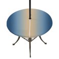 thumbnail image 1 of Round Outdoor Tablecloth with Umbrella Hole and Zipper, Navy Blue Ombre Tablecloth with Elastic Waterproof, Modern Yellow Gradient Farmhouse Art Patio Table Covers for 31" - 35" Picnic Pool Tables, 1 of 9