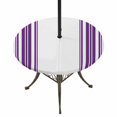 thumbnail image 1 of Round Outdoor Tablecloth with Umbrella Hole and Zipper, Purple Striped Fitted Table Cover with Elastic Edge for 36-44 Inch, Farmhouse Simple Line Vertical Stripes Waterproof Patio Tablecoths, 1 of 9