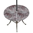 thumbnail image 1 of Round Outdoor Tablecloth with Umbrella Hole and Zipper, Red Grey Abstract Tablecloth with Elastic Waterproof, Vintage Graffiti Distressed Mottled Art Patio Table Covers for 31" - 35" Pool Tables, 1 of 9