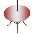 thumbnail image 1 of Round Outdoor Tablecloth with Umbrella Hole and Zipper, Red Ombre Fitted Table Cover with Elastic Edge for 45-54 Inch, Red White Gradient Modern Abstract Art Waterproof Patio Tablecoths for Picnic, 1 of 9