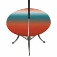 thumbnail image 1 of Round Outdoor Tablecloth with Umbrella Hole and Zipper, Red Teal Ombre Tablecloth with Elastic Waterproof, Modern Gradient Abstract Art Patio Table Covers for 45" - 54" Picnic Pool Tables, 1 of 9