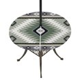 thumbnail image 1 of Round Outdoor Tablecloth with Umbrella Hole and Zipper, Sagge Green Boho Tablecloth with Elastic Waterproof, Country Southwest Aztec Geometric Patio Table Covers for 36" - 44" Picnic Pool Tables, 1 of 9