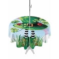 thumbnail image 1 of Round Outdoor Tablecloth With Umbrella Hole And Zipper– St. Patrick's Day Waterproof Patio Table Cover for Party, Picnic, Backyard, 60" Dia. , Leprechauns Green Clovers Hat Rainbow, 1 of 8