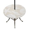 thumbnail image 1 of Round Outdoor Tablecloth with Umbrella Hole and Zipper, Starfish Coastal Tablecloth with Elastic Waterproof, Shell Summer Beach Nautical Ocean Linen Patio Table Covers for 36" - 44" Pool Tables, 1 of 9