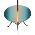 thumbnail image 1 of Round Outdoor Tablecloth with Umbrella Hole and Zipper, Turquoise Ombre Tablecloth with Elastic Waterproof, Modern Yellow Gradient Farmhouse Art Patio Table Covers for 55" - 60" Picnic Pool Tables, 1 of 9