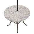 thumbnail image 1 of Round Outdoor Tablecloth with Umbrella Hole and Zipper, Vintage Spring Floral Tablecloth with Elastic Waterproof, Farmhouse Summer Botanical Patio Table Covers for 55" - 60" Picnic Pool Tables, 1 of 9