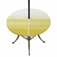 thumbnail image 1 of Round Outdoor Tablecloth with Umbrella Hole and Zipper, Yellow White Ombre Tablecloth with Elastic Waterproof, Farmhouse Funny Gradient Striped Patio Table Covers for 45" - 54" Picnic Pool Tables, 1 of 9