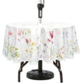 thumbnail image 1 of Round Outdoor Tablecloth with Umbrella Hole Umbrella Tablecloth Patio Tablecloths with Zipper for Courtyards, Terraces, and Beaches 60 in, 1 of 5