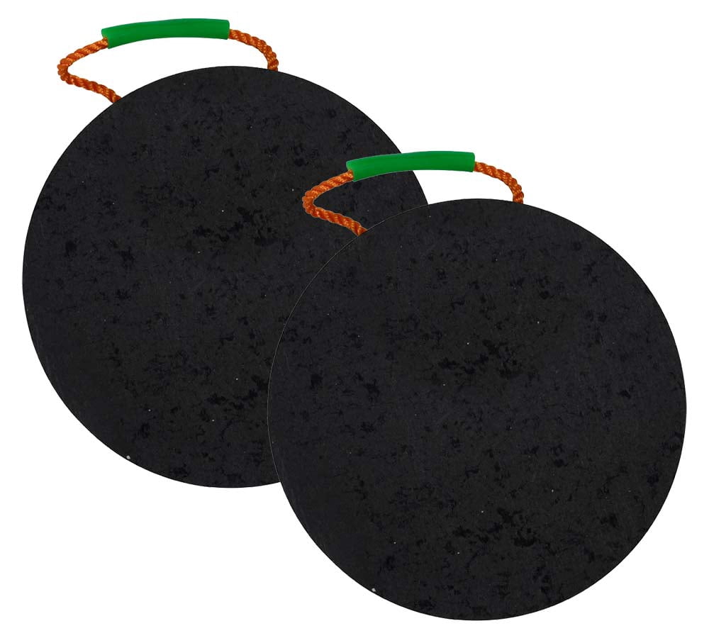 Round Outrigger Pad 15" Diameter, 1.5" Thick, 50,000 lbs WLL, RV Jack Pads | Crane Trailer Stabilizer Pads Lightweight, Stackable, Waterproof, Unbreakable, Ergonomic Handle (2 Pack)
