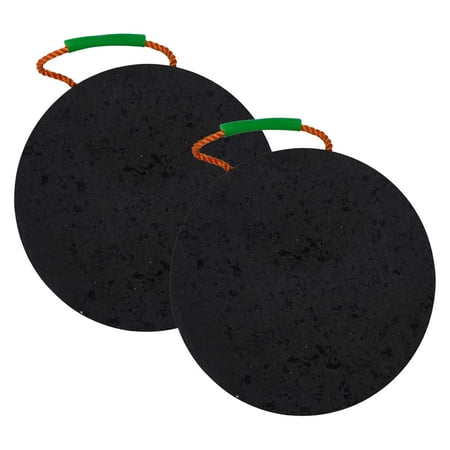 Round Outrigger Pad 15" Diameter, 1.5" Thick, 50,000 lbs WLL, RV Jack Pads | Crane Trailer Stabilizer Pads Lightweight, Stackable, Waterproof, Unbreakable, Ergonomic Handle (2 Pack)