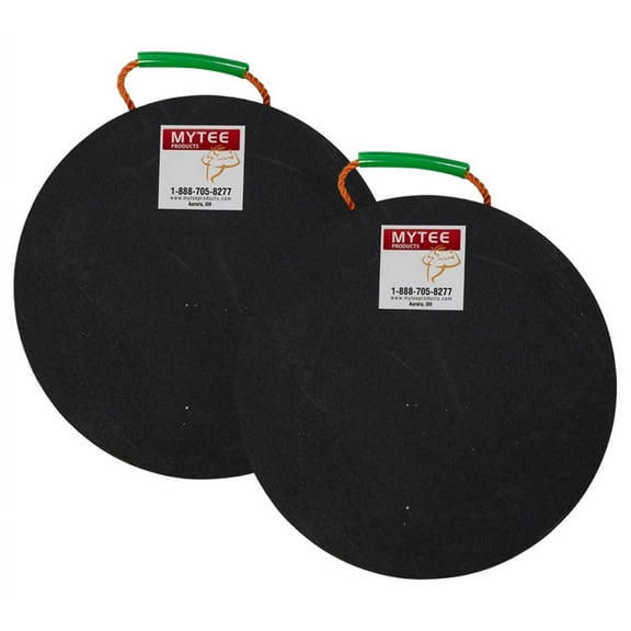 Round Outrigger Pad 18" Diameter, 1.5" Thick, 55,000 lbs WLL, RV Jack Pads | Crane Trailer Stabilizer Pads Lightweight, Stackable, Waterproof, Unbreakable, Ergonomic Handle (2 Pack)