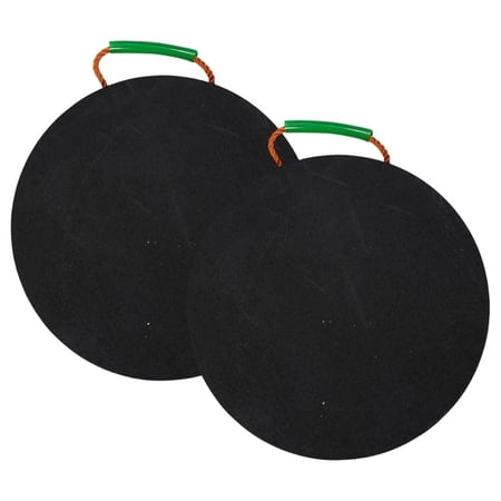 Round Outrigger Pad 18" Diameter, 1.5" Thick, 55,000 lbs WLL, RV Jack Pads | Crane Trailer Stabilizer Pads Lightweight, Stackable, Waterproof, Unbreakable, Ergonomic Handle (2 Pack)