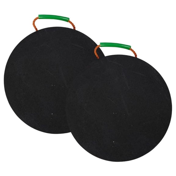 Round Outrigger Pad 18" Diameter, 1.5" Thick, 55,000 lbs WLL, RV Jack Pads | Crane Trailer Stabilizer Pads Lightweight, Stackable, Waterproof, Unbreakable, Ergonomic Handle (2 Pack)