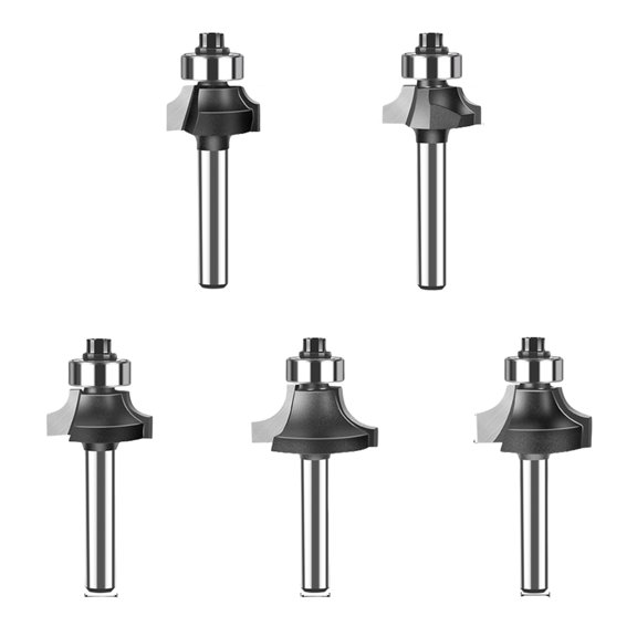 Round Over Router Bit 1/4Inch or 6mm Shank Practical Hard Alloy Tipped Woodworking Tool for Smooth Brims Forming