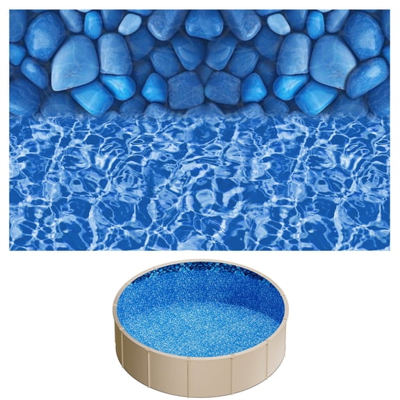 15ft Round Overlap Above Ground Pool Liner for 54 in Wall Height Steel Sided Pools Premium 10.6 mil Vinyl Outdoor Swimming Pool Replacement Liner Leak Resistant Easy Install Backyard Use