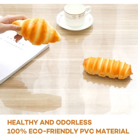 Round PVC Clear Table Protector 1.5mm Thick Multi-Size Plastic Tablecloth Large Clear Vinyl Table Pad Mat Protective for Office Desk Dining Coffee End Dinner Tabletop Wipeable Waterproof 48 inch Dia