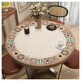 thumbnail image 1 of Round PVC leather placemat, stain-resistant non-slip waterproof table mat, wipe-clean tablecloth, desk pad table protector, 1 of 5